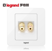 Rogrand switch socket panel Yat Dian one audio socket two-end speaker socket panel Type 86