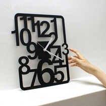 siton personality simple wall clock fashion creative living room bedroom large Wall watch hollow modern clock digital art