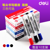 (10) Del Whiteboard Pen Display Sketchpad Paintable Pen Color Red Blue Black Whiteboard Pen Childrens Painter Writing Pen Easy to Rub Office Supplies