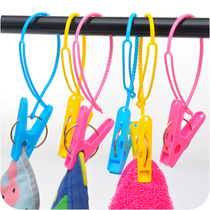 Cable belt clothes clip windproof clothes clothes clip travel plastic clip clothes clip random lock 12 sets