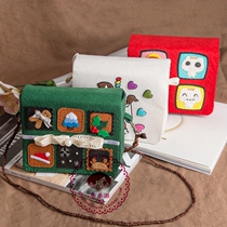 Cut-free non-woven handmade fabric diy material bag then stamp satchel bag coin purse backpack