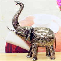 Pakistani handicrafts Bronze Bronze sculpture Animal 24-inch lucky elephant Opening housewarming gift BT427