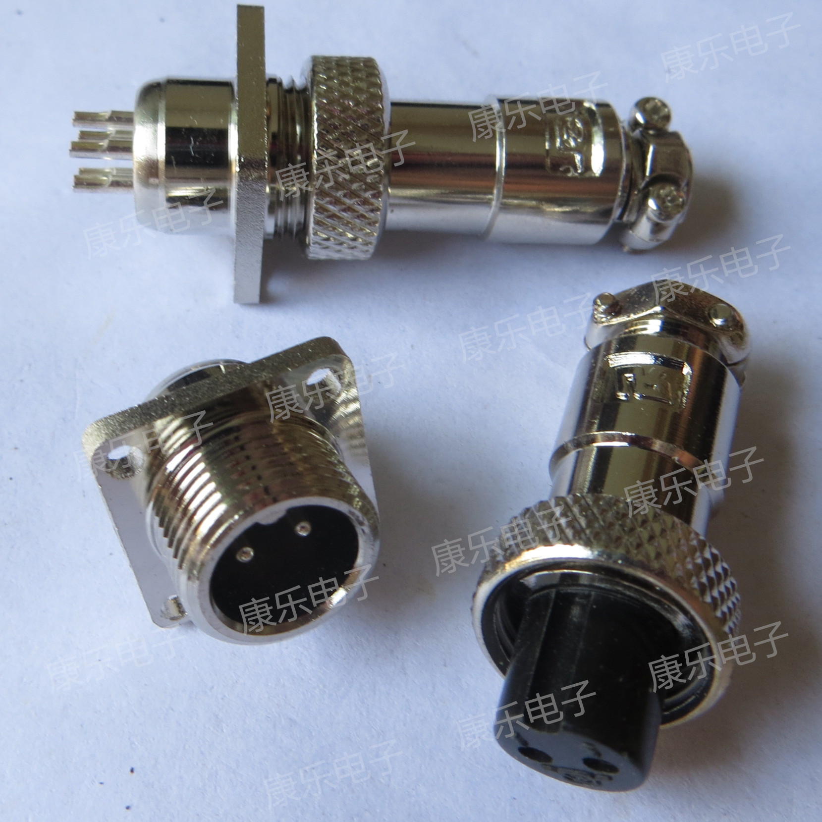 Aviation plug socket connector 16M-2A 2H (2 core) GX16-2T flange