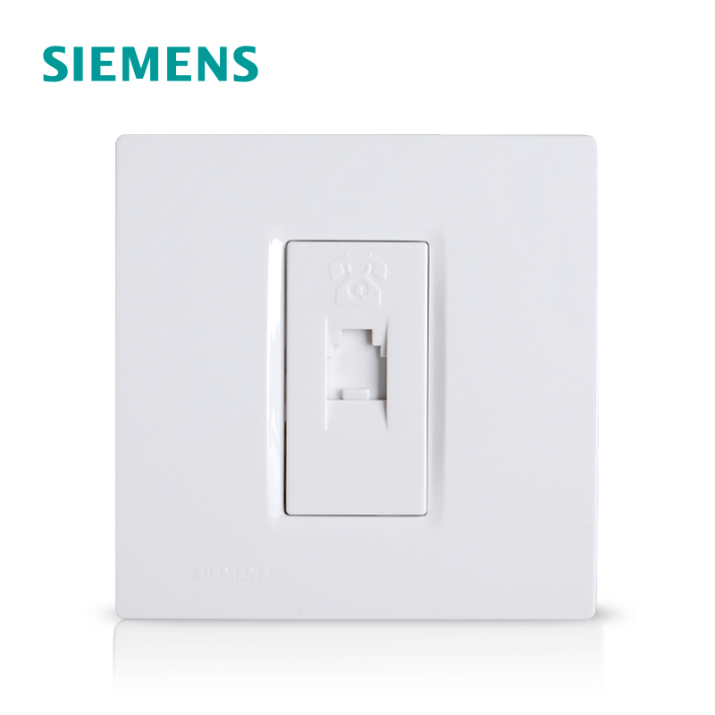 Genuine Siemens switch socket panel Smart titanium white 86 wall A telephone socket panel