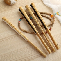 Luohan bamboo folding fan Buddha Belly bamboo male fan 9 5 inch fan wenplay fan collection fan blank Su Gong Xuan calligraphy fan