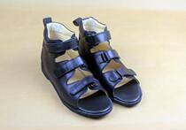 Custom-made childrens leather disabled peoples high and low feet long short legs make up high correction Shoes sandals