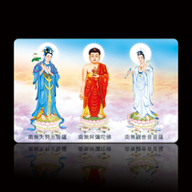 PVC Foka Customization Western Three Holy Buddha Statue Available Drawing Design 1000 Set