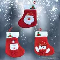 Christmas Little Sox Christmas decorations Santa Claus snowman gift bags Candy Bag Gift Bags Solid Christmas Socks