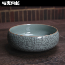 Longquan celadon ashtray creative personality windproof household ashtray tea washing ceramic living room retro large ashtray