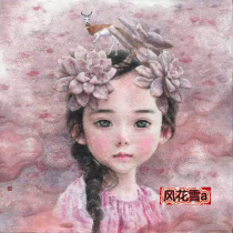 Super clear color cross stitch heavy drawing paper source file fleshy girl 15