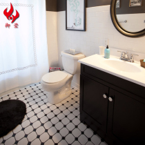 Big octagonal mosaic Bathroom Small Octagonal Nordic tile puzzle Ceramic black and white background wall tiles Kitchen floor tiles