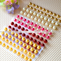 Small double family jewel sticker big pearl face applier with 8MM single large pearl single with glue multicolored