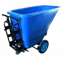 Super clean bright B- 110A hand push garbage dump truck 450L