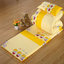 Cotton kindergarten quilt Three-piece set Baby baby bed quilt Childrens cotton winter quilt mattress pillow