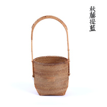 Yun Dian packaging Vietnam autumn Rattan pure handicrafts Rattan basket Daily necessities Tea ceremony