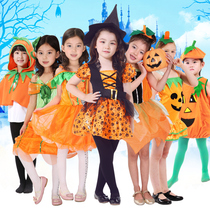 Halloween Childrens Costume cosplay Apparel Adult Pumpkin Dress Pumpkin Cloak Set Pumpkin Dress