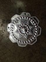 Miao silver national Aluminum clothing accessories DIY clothing accessories Octagonal collar flower