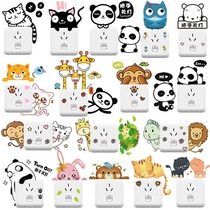 Removable switch stickers Living room bedroom self-adhesive kindergarten dorm Creative animal lights off wall stickers sticker decoration