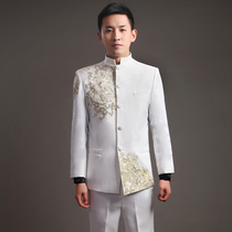 Chinese stand-collar Chinese costume costume Mens Chorus stage performance suit host singer dress suit