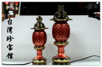 Buddha Hall Dharma World Lamp Copper Fortune Lamp Pure Copper Lantern Buddha Headlight Light Pure Copper Ancient Money Wenlantern