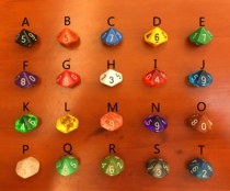 10-Sided 0-9 Transparent Colored Dungeons & Dragons Polyhedron Dice White Wolf Vampire Millennium Lurk