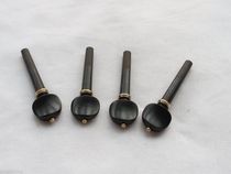 Violin shaft string button set of 4 ebony inlaid copper point shaft violin accessories