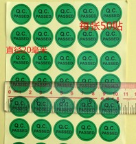 QCpassed Quality Inspection Sticker Factory Qualified Sticker Inspection Qualified Approved Factory Sticker QC 50 stickers per sheet