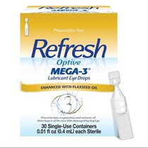 (In stock)refresh optive mega-3 Castor Oil Artificial Tear Oil eye drops 30pcs
