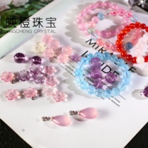 Live - streaming natural boutique no acid washing without optimized crystal drip flow of raw ore - natural crystal bracelet