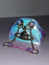 Loss-making clearance deal does not return does not change the Queen of the West Saturn ice Blue Chameleon laser bag