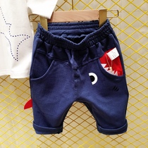 Pure Cotton Shark Three-dimensional Cartoon Styling 50% Pants Boy Clothes Summer New Product Original Design Little Baby Korea Tide