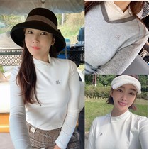 South Korea golf can be worn on the bottom solid color long sleeve female temperament slim high elastic simple Joker Han single