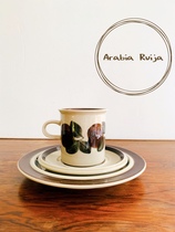 (Pinni Retro) Finland Arabia Ruija Leaf middle-aged hand-painted coffee cup three-piece set