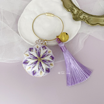 Junior Purple hand bow ball material bag DIY handmade quick bow flow Su car hanging key button gift finished product
