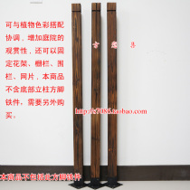 Carbonized wood anti-corrosion wooden stakes wooden fence wooden fence wooden grid pillar pillars
