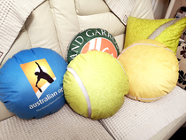 Tennis Creative round plush pillow cushion gift I love net ball club PN44-PN45