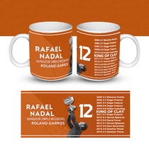 Rafael Nadal 2019 French Open 12 crowns Mug Water Cup I Love Tennis Club