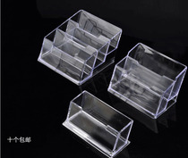 Business card holder double-layer business card box acrylic three-story business card box desktop office supplies stationery customized printable logo
