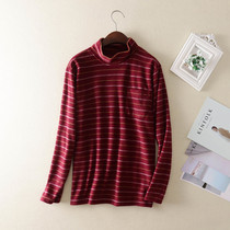 Foreign trade Mens autumn and winter fleece middle collar warm top with loose casual home wear pajamas plus fat size