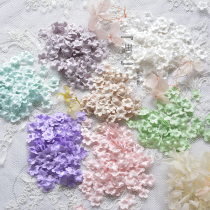 diy satin three-dimensional pressure Zou petals flower mini ribbon flower doll accessories wedding dress handmade material