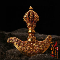 Tibetan teaching: pure bronze magic vessel Vajra axe pestle solid Dawei De Vajra Protector Tibetan tantra returning old Tibetan goods