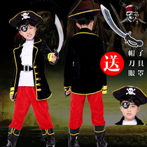Halloween Children's Pirate Costume Captain Jack Performance Costume cosplay Costume Children's Pirates of the Caribbean Man