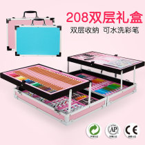 Childrens brush suite Fine artworks painting toolcrayon watercolor pen set elementary school painting suit girl