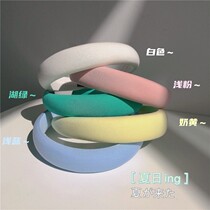 Super comfortable material ~ Macaroon color sponge wide-brimmed headband heightened girl ins Joker out headband hair accessories