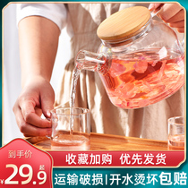 Japanese glass cold kettle set heat-resistant high temperature bubble teapot cold boiling water cup pot home cool kettle refrigerator kettle Cup