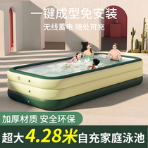 Large childrens inflatable swimming pool Home childrens baby thickened swimming pool Large folding adult pool