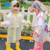 Li baby room childrens raincoat Boys cape type transparent one-piece raincoat with waterproof full body female children 2 years old new