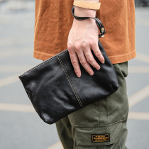 Mens 2021 new trends Jane about genuine leather Handbags Mens soft cow leather Business casual handbag Handbags Handbags women