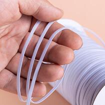 Home high elastic elastic band wide thin flat narrow black and white rubber band cuffs sleeves waist leather band clothing accessories