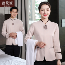 Cleaning clothing long sleeve set hotel hotel cleaning aunt uniform property work uniform Spring and Autumn style Chinese style